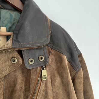 Vintage Bomber Süet Deri Ceket