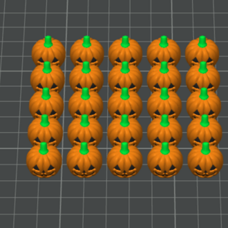 25 Adet Mini Halloween Balkabağı