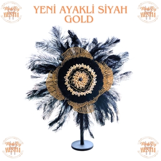 Hestia Ayakli Siyah Gold Süs