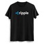 Ripple Logo Kripto Para Siyah Tişört