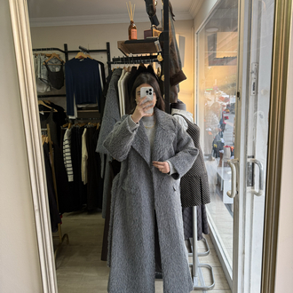 Antrasit Tüylü Premium Kaban