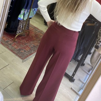 Bordo Premium Palazzo Pantolon