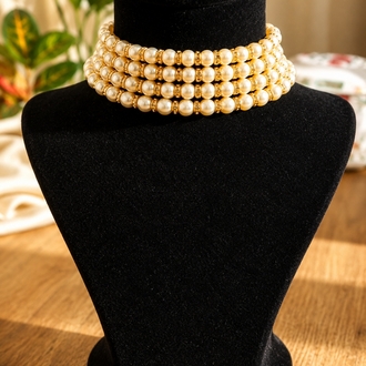 İnci choker kolye