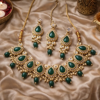 Zümrüt Kundan Set