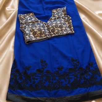 Nakış İşlemeli saree 