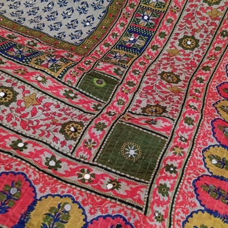 Ayna ve taş detaylı dupatta