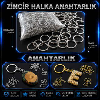 HALKALI ZİNCİR ANAHTARLIK (1 ADET )
