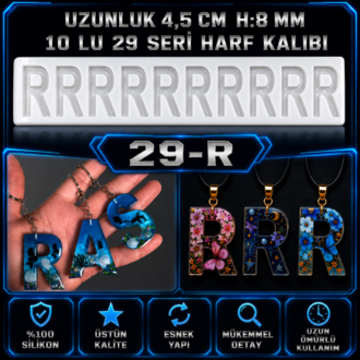 R HARF 10 LU SERİ SİLİKON KALIBI