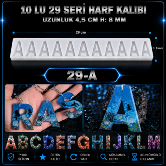 A HARF 10 LU SERİ SİLİKON KALIBI