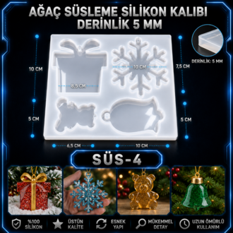 Ağaç Süs Kalıbı Kar Tanesi