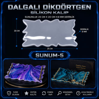 Küçük Sunum Silikon Tepsi Kalıbı