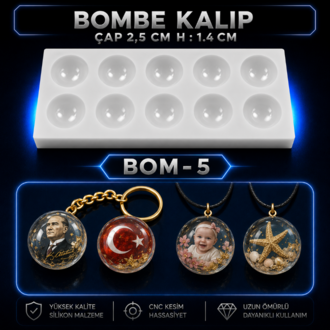 BOMBELİ KOLYE ANAHTARLIK KALIBI BOM-5