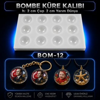 BOMBELİ 3D ANAHTARLIK SİLİKON KALIBI BOM-12