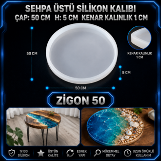 Orta Sehpa Silikon Kalıbı 50 cm