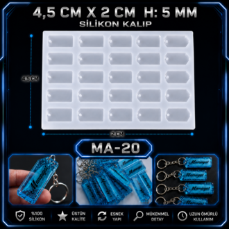 MA-20 ANAHTARLIK Magnet SİLİKON KALIBI