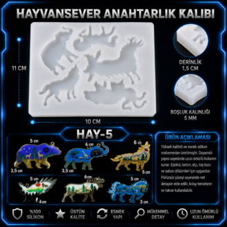 HAYVANLAR ALEMİ ANAHTARLIK KALIBI