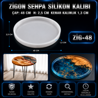 Sehpa Silikon Kalıbı 48 cm