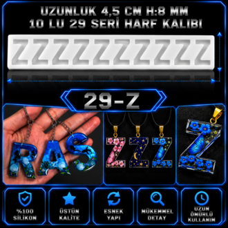 Z HARF 10 LU SERİ SİLİKON KALIBI