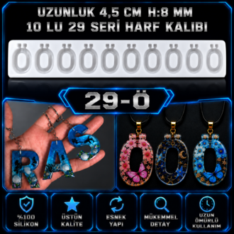 Ö HARF 10 LU SERİ SİLİKON KALIBI