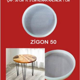 Orta sehpa silikon kalıbı 50 cm