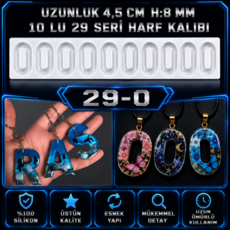 O HARF 10 LU SERİ SİLİKON KALIBI
