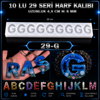 G HARF 10 LU SERİ SİLİKON KALIBI