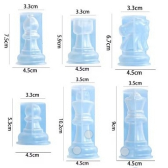 3D satranç takımı sililkon kalıbı