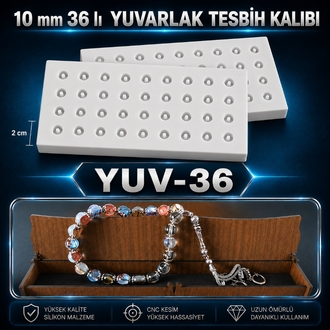 10 adet 10 milim 36'lı boncuk kalıbı 