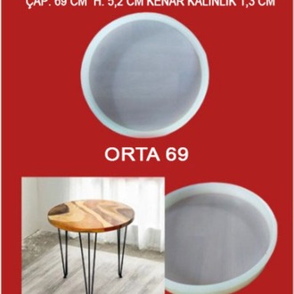 Orta Sehpa Silikon Kalıbı Çap 69 CM