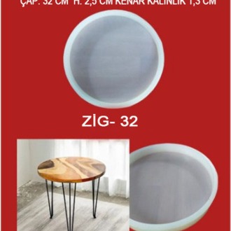 Küçük Silikon Sehpa Kalıbı 32 cm