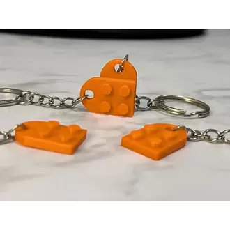 Birleşince Kalp Olan Lego Anahtarlık – 2 Parça Set | Hediyelik & Çanta Süsü