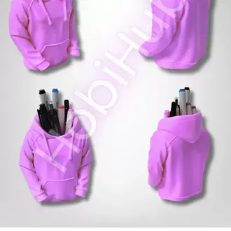 Kapüşonlu Sweatshirt Figürlü 3D Baskı Masaüstü Kalemlik | PLA | 10,5 cm