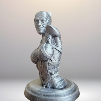 Catwoman Büst - Figür - 12 Cm El Boyaması PLA Plastik