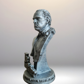 Marlon Brando - Don Corleone - Godfather - Büst - Figür - 12 Cm El Boyaması PLA Plastik