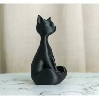 Dekoratif Yoga Yapan Kedi Biblosu – 13 cm Meditasyon Figürü
