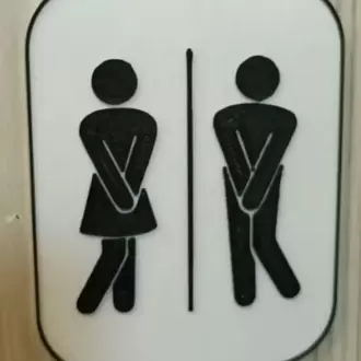 WC Kapı Süsü - Kadın ve Erkek Figürlü Eğlenceli Kapı Tabelası