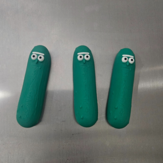 3 ADET Salatalık Şeklinde Sevimsiz Buzdolabı Magneti PLA Plastik