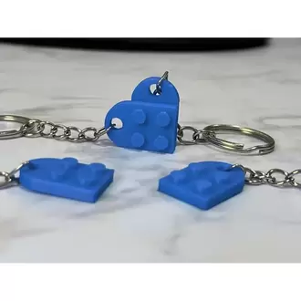 Birleşince Kalp Olan Lego Anahtarlık – 2 Parça Set | Hediyelik & Çanta Süsü