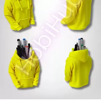 Kapüşonlu Sweatshirt Figürlü 3D Baskı Masaüstü Kalemlik | PLA | 10,5 cm