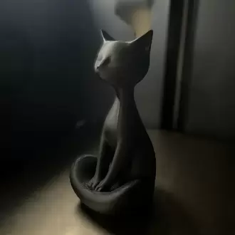 Dekoratif Yoga Yapan Kedi Biblosu – 13 cm Meditasyon Figürü