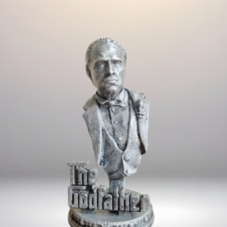 Marlon Brando - Don Corleone - Godfather - Büst - Figür - 12 Cm El Boyaması PLA Plastik