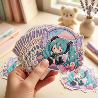 Hatsune Miku Sticker – Kawaii Anime Tasarımı