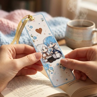 Frieren Anime Kitap Ayracı Kawaii Chibi Tasarım PVC Kaplama Ayraç