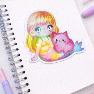Holografik Kawaii Deniz Kızı