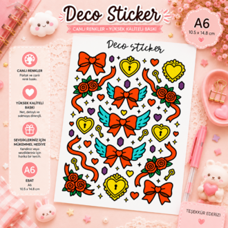 Fiyonk Sticker Seti - Planner ve Ajanda Sticker