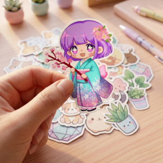 Luna Sticker – Kawaii Anime Chibi Sakura Sticker