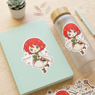 Akagami no Shirayukihime Shirayuki Chibi Sticker | Suya Dayanıklı Anime Sticker