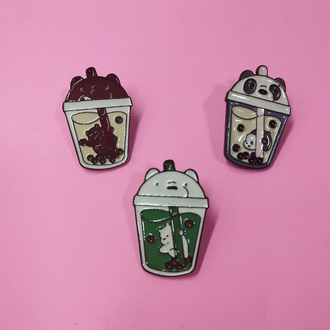 Ayı ve Pandali Pin Rozet