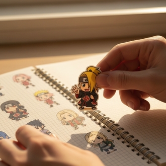 Naruto Chibi Sticker Sayfası - Akatsuki ve Ninja Takımı Vinil Çıkartma Seti (A5/A6)
