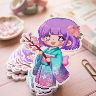 Luna Sticker – Kawaii Anime Chibi Sakura Sticker